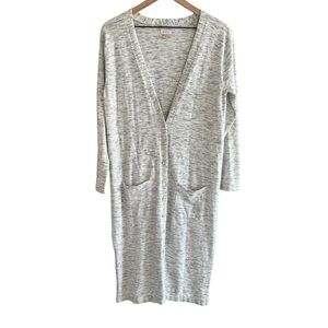 Pixley by Stitch Fix Gray Long Button Up Cardigan Size L Pockets Layering Cozy